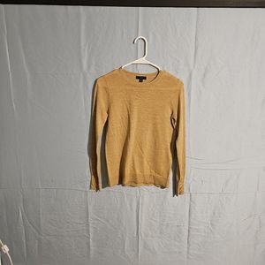 J CREW LONG SLEEVE TEE, GOLD XXS